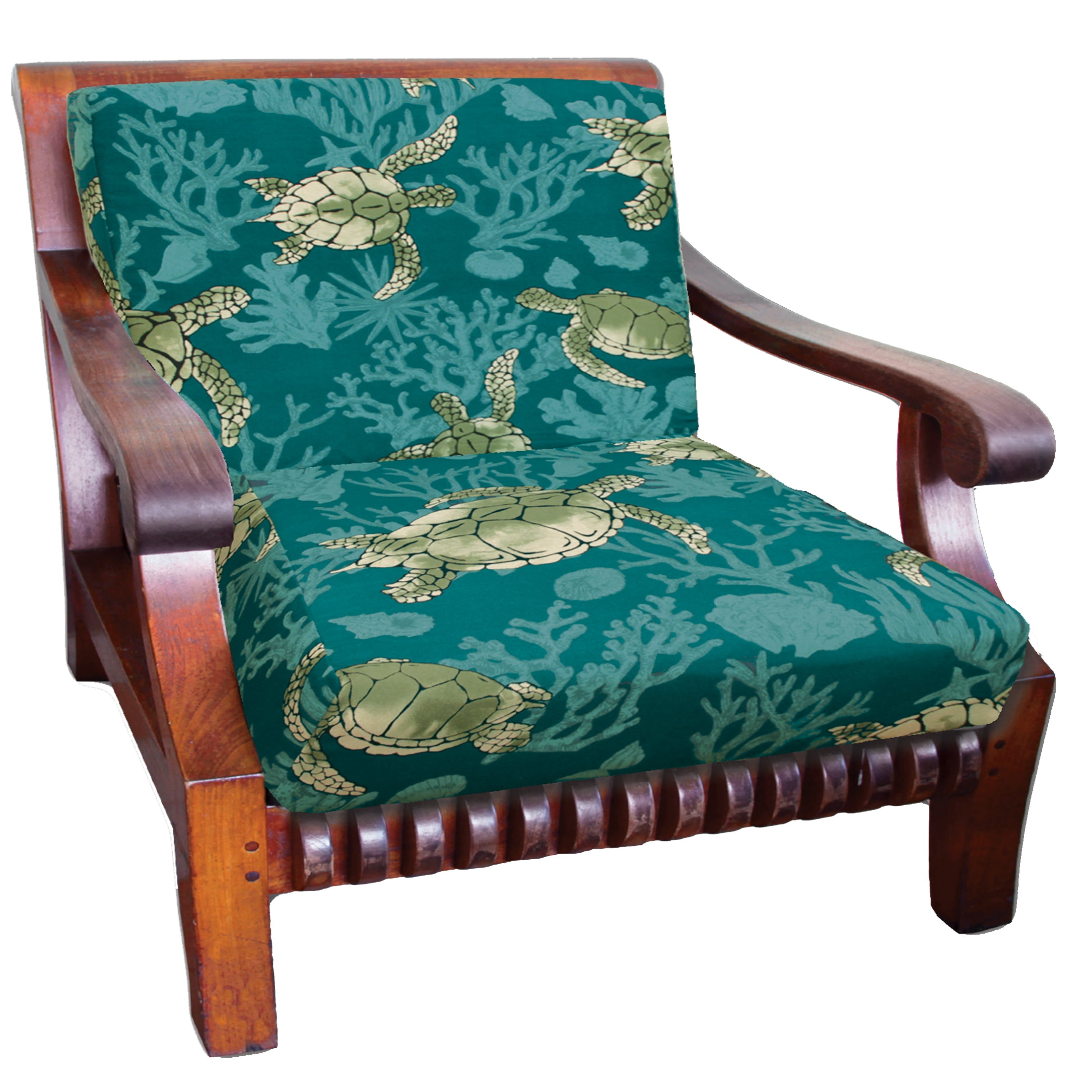 Hawaiian Kalama Collection Blue Koa Cushion Cover Set, 1 Pair