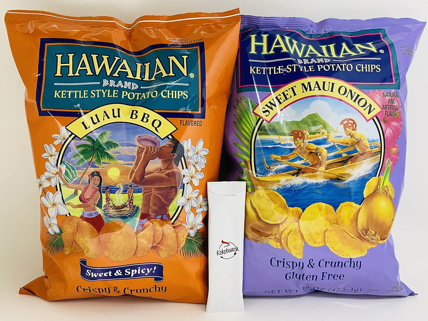 Hawaiian Kettle Chips Party Size Variety Pack Crispy & Crunchy Luau