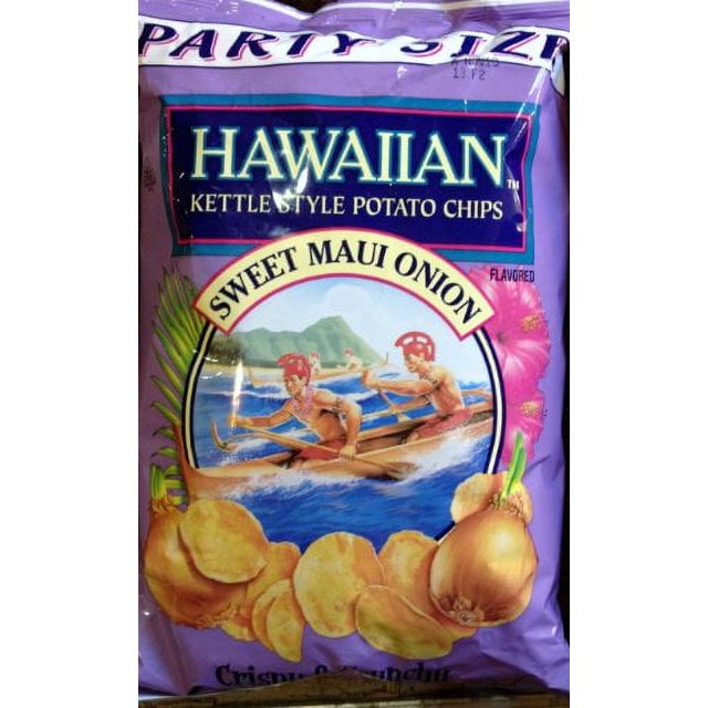 Hawaiian, Kettle Style Potato Chips, Sweet Maui Onion, Party Size, 16oz