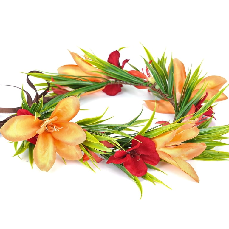 Hawaiian Leis Flower Crown - Tropical Floral Headband  display picture 2