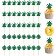 thumbnail image 1 of Hawaiian Luau Beach Party Pineapple Cake Toppers, 48-Count, by Naler, 1 of 7