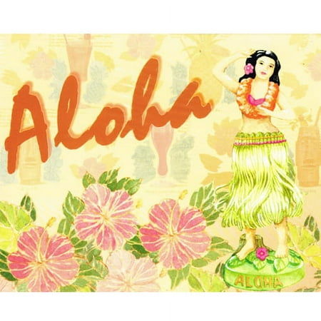 Hawaiian Luau 'South Pacific Hula' Invitations w/ Envelopes (8ct)