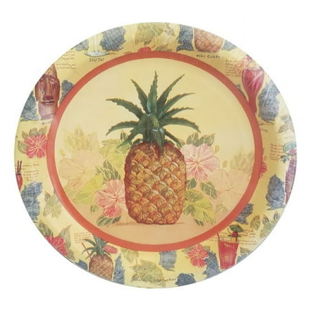 Hawaiian Luau 'South Pacific Pineapple' Small Paper Plates (8ct)
