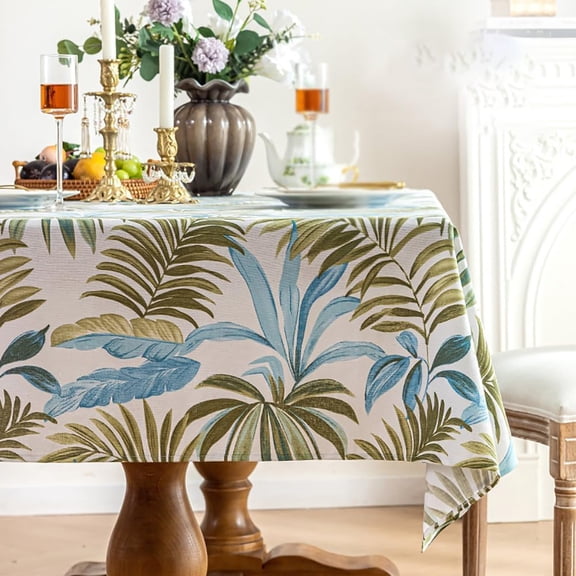 Hawaiian Luau Tablecloths, Heat-Resistant Dining Table Cover, Anti-Slip Party Table Cloth,Kitchen Decor,60x84 Inch,Scattered Tail Bamboo