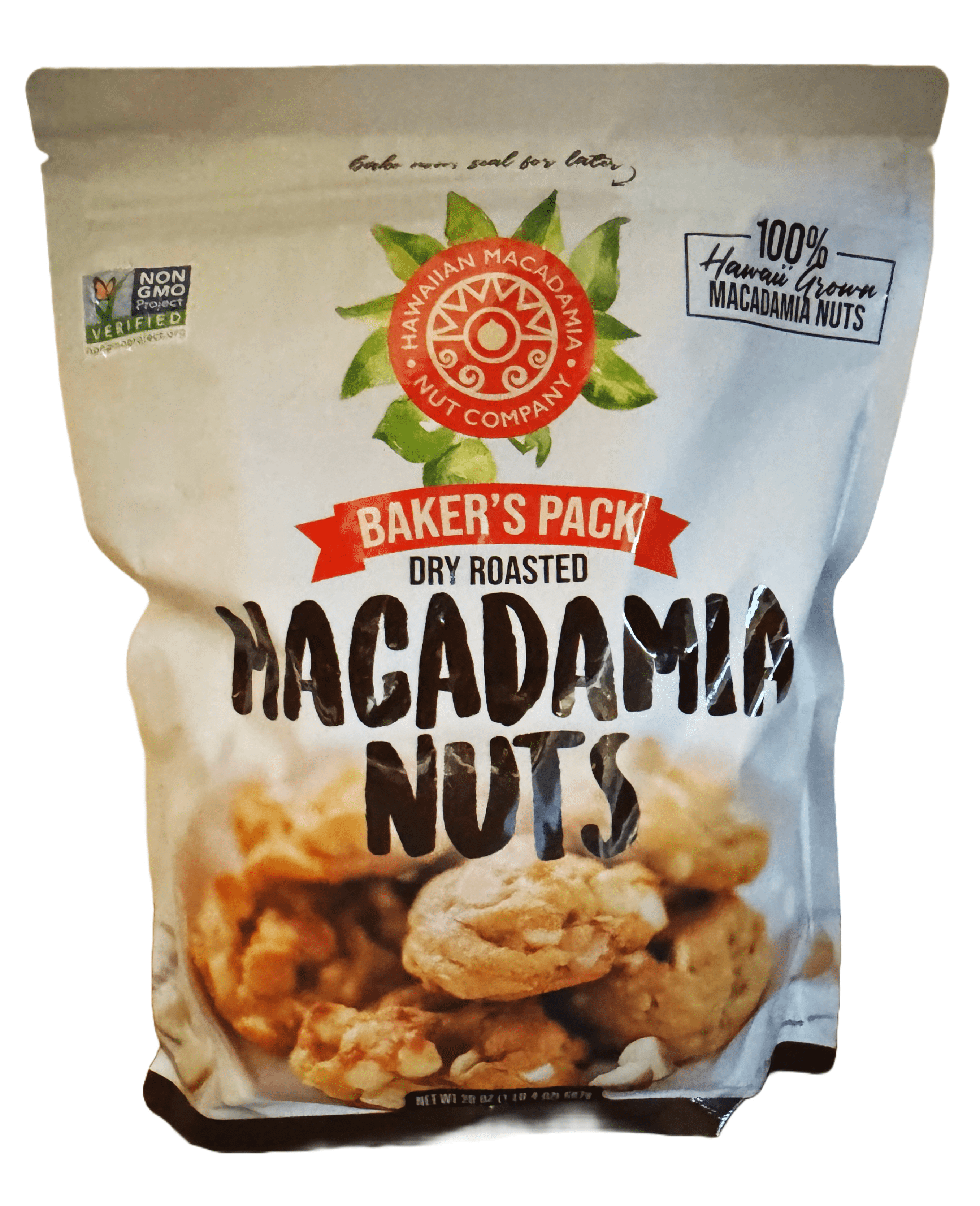 Hawaiian Macadamia Nuts 20oz &ndash; Bakerʻs, Dry Roasted, Unsalted, Non-GMO, Keto-Friendly