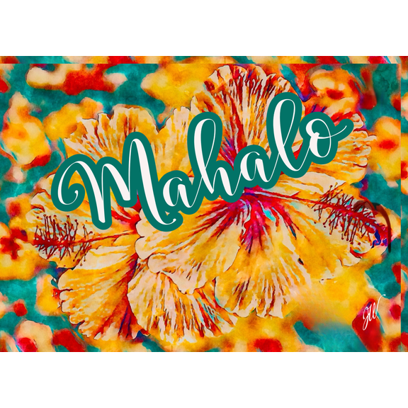 Hawaiian Mahalo Greeting Cards (Choose Design)