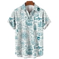 thumbnail image 1 of Hawaiian Men's Oversized Shirt Summer Men Short Vintage Comfortable Casual Clothing Navigation Theme Tops Streetwear Beach, 1 of 7