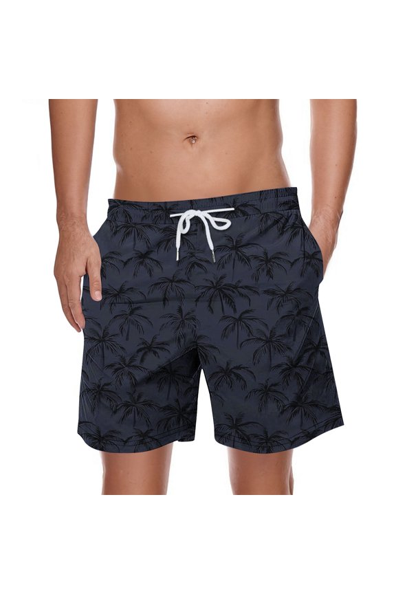 Hawaiian Men's Summer Beach Shorts Brathable Swim Trunks Sports Running Bathing Suits Shorts