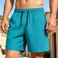 thumbnail image 1 of LONKITO Summer Mens Shorts with Pockets Zipper, Quick Dry Lightweight Beach Shorts, 2026 Fashion Swim Trunks for Vacation Hawaiian, 1 of 7