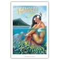 thumbnail image 1 of Hawaiian Mermaid - Aloha from Hawaii - From an Original Color Painting by Scott Westmoreland - Master Art Print (Unframed) 12in x 18in, 1 of 4