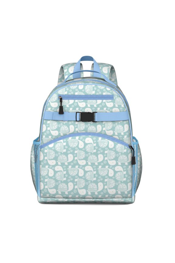 Hawaiian Ocean Animal Backpack - Lightweight Waterproof Book Bag with Spine-Protecting Ergonomic Straps & Multiple Pockets