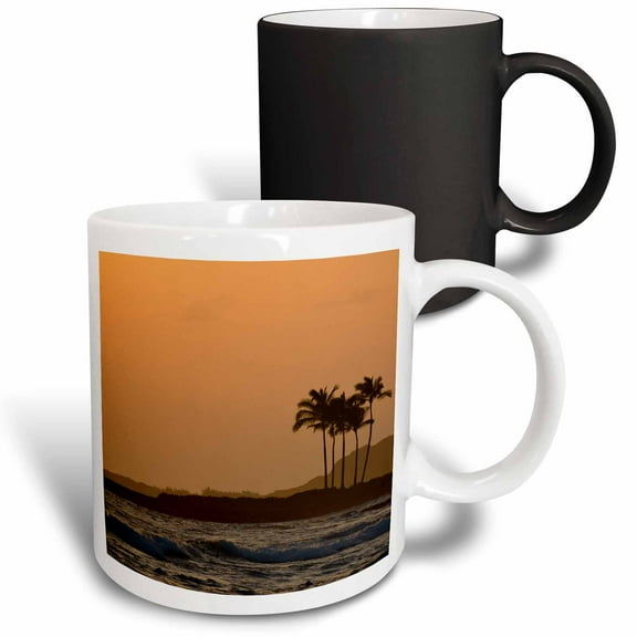 3drose, Hawaiian Ocean Sunset at Poipu in Kauai, 11oz Magic Transforming Mug