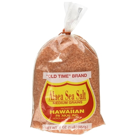 Hawaiian Pa'Akai Inc, Alaea Sea Salt Medium Grains, 16 oz