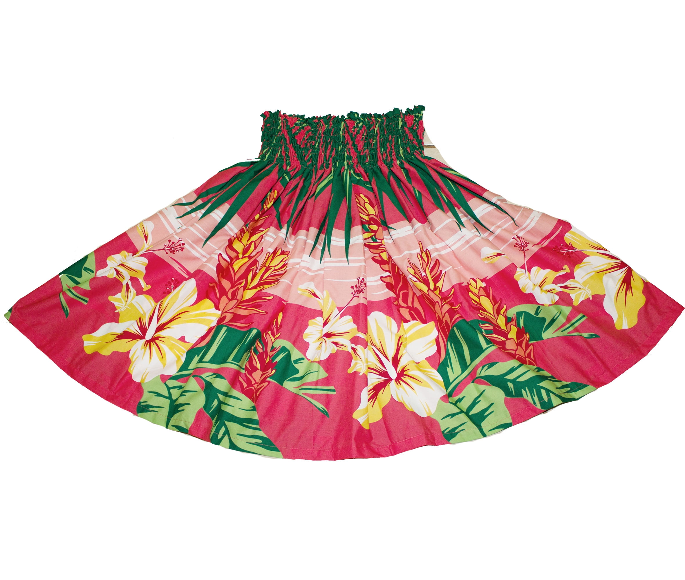 Aloha Skirts For Women Rainbow Hawaiian Pa'u Hula Skirt Hawaii Print Flower For Womens - Green Hawaii Skirt