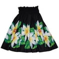 thumbnail image 1 of Hawaiian Pa'u Hula Skirt Colorful Black Hawaii Flower, 1 of 3