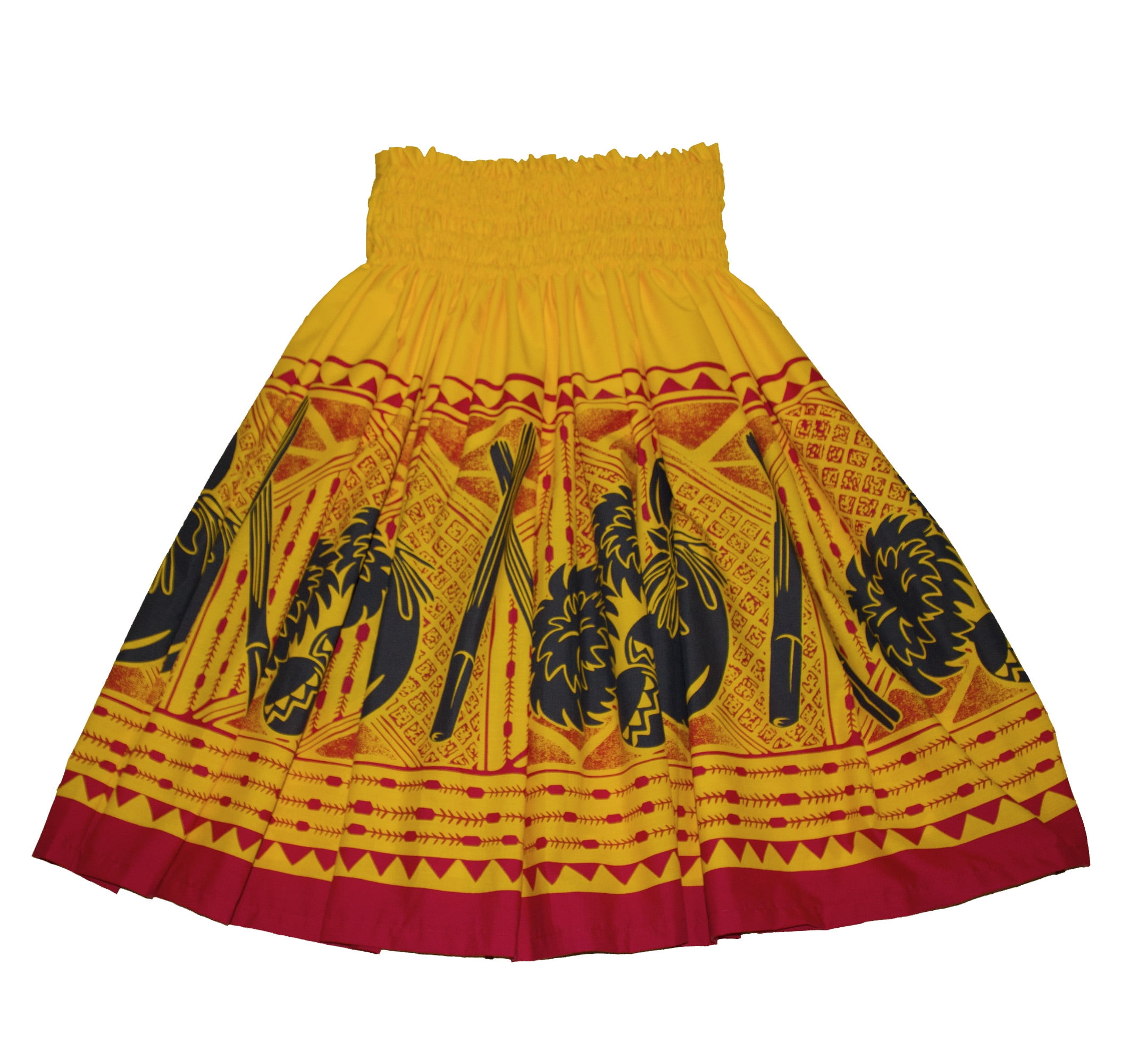 Traditional Pa’u Hula Skirt with Hilo Orchid Floral