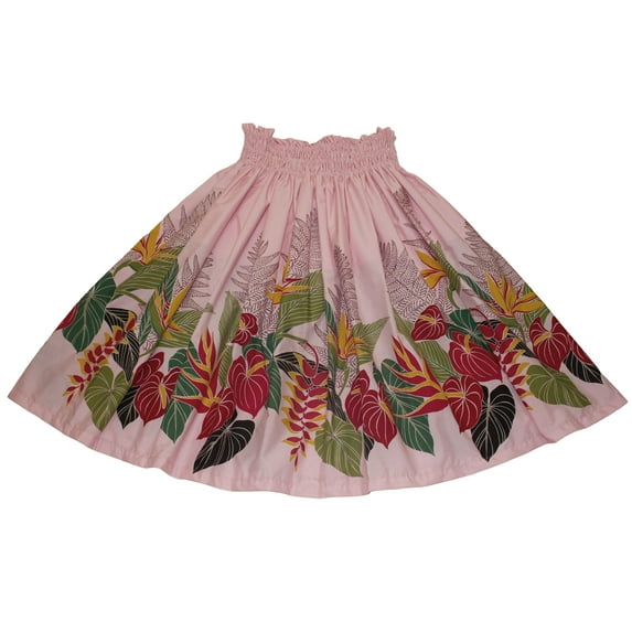 Hawaiian Pa'u Hula Skirt Pink Hawaii Flower