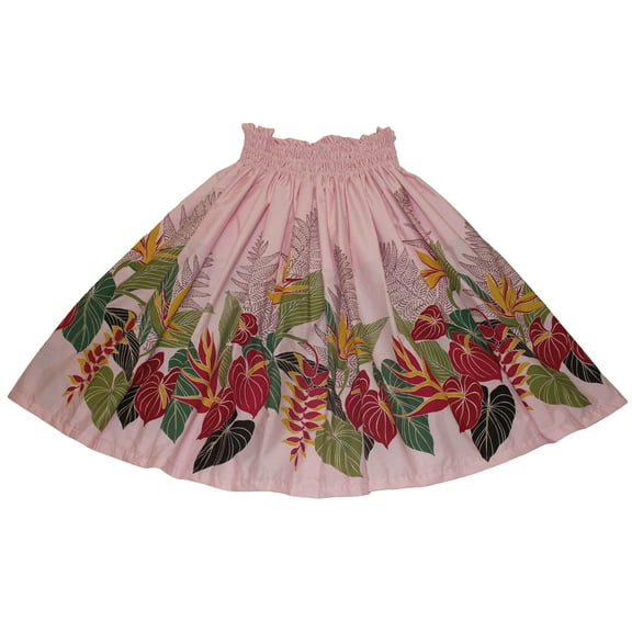 Hawaiian Pa'u Hula Skirt Pink Hawaii Flower