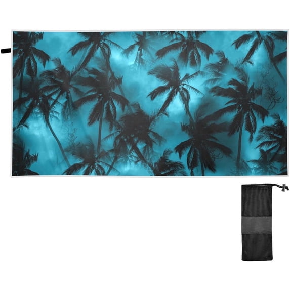 Hawaiian Palm Tree Beach Towel Fast Drying Camping Towels Sand Free Beach Blanket Soft Absorbent Travel Sport Towel for Gym Bath Shower Swimming 30" x 60" Washcloth Gift