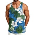 thumbnail image 1 of Hawaiian Palm Tree Graphic Tank Tops for Men Summer Cut Off Workout Sleeveless Shirts Big and Tall Beach Vacation Tops Casual Crewneck Tanks, 1 of 4
