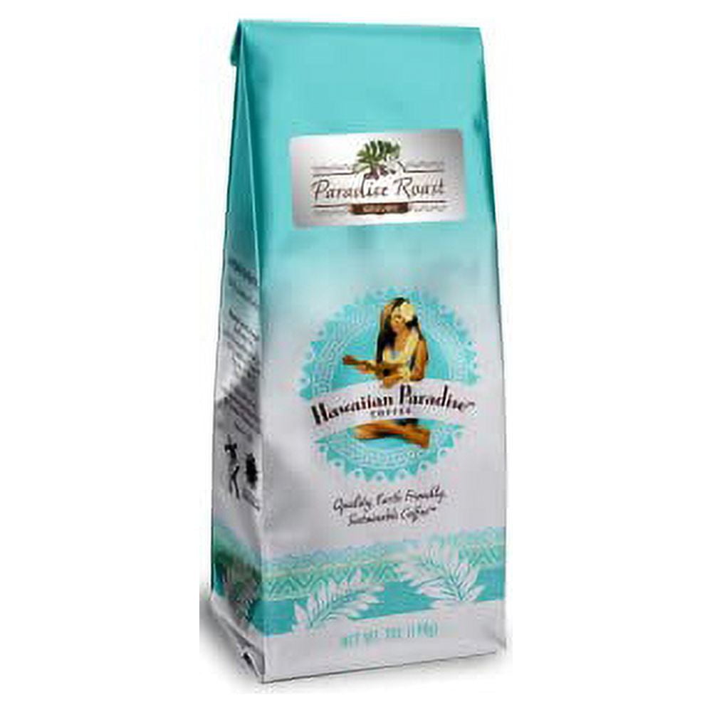 Hawaiian Paradise Coffee Ground - 100% Arabica Coffee Premium Rich Flavored Bold Signature Brewed Coffee from the Finest Beans (Paradise Roast, 7 Ounces)