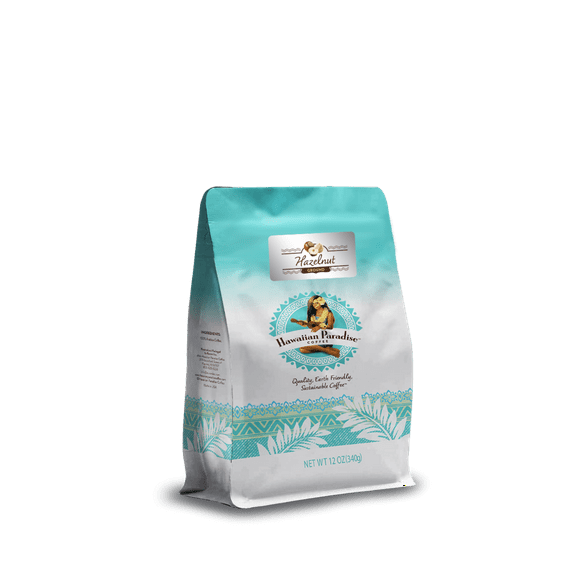 Hawaiian Paradise Coffee Hazelnut Ground Coffee - Premium Rich Flavored Bold Signature Brewed - 100% Arabica Gourmet Organic - Finest Beans (Hawaiian Hazelnut 12oz. Bag Ground)