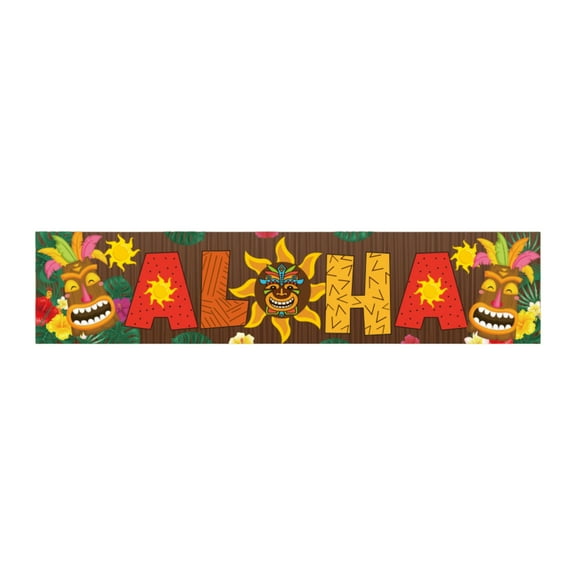 Hawaiian Party Decoration Banner, Luo Festival Couplet, Carnival Beach Party Hanging Flag, High-Quality Textured Fabric, Sturdy Fade-Resistant Material, Excellent