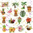 thumbnail image 1 of Hawaiian Party Decorations, 16PCS Tropical Party Decorations Hanging Swirls, Beach Party Decorations, Used for Hawaiian Tropical Party Summer Party Birthday Party Decoration, 1 of 13