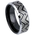 thumbnail image 1 of Hawaiian Pattern Design Tungsten Carbide Ring - Comfort Fit Polished Finish Tungsten Wedding Band - Azctec Design Tungsten Ring - 6.5, 1 of 3