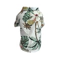 thumbnail image 1 of Hawaiian Pet Summer Shirt - Tropical Pineapple Palm Print, Breathable Lightweight Design For Dogs - Size L, Ideal For Beach Vacations, Daily Walks, Summer Parties, 1 of 2