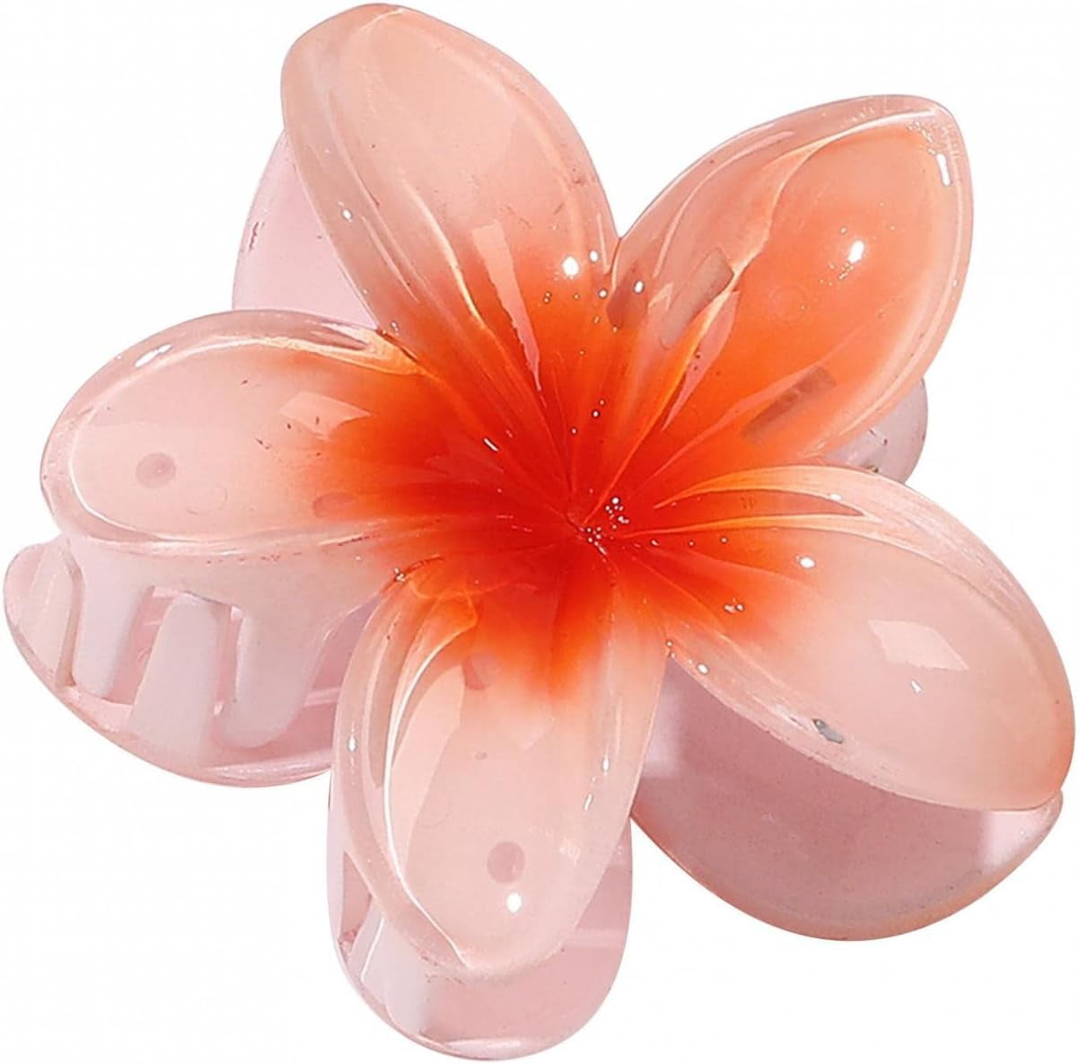 Hawaiian Plumeria Flower Hair Claw Clip,Acrylic Plumeria Flower Hair