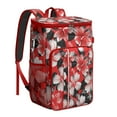 thumbnail image 1 of Hawaiian Print Backpack Cooler, Leakproof Insulated Cooler Bag with Tropical Floral Design for Beach and Camping, 1 of 6