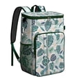 thumbnail image 1 of Hawaiian Print Insulated Backpack Cooler 26 Cans Capacity Lightweight Leak-Proof for Summer Beach Resort Travel, 1 of 6