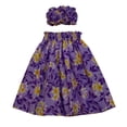 thumbnail image 1 of Hawaiian Print Young Girl Hula Skirts For 5 to 8 Years Old Girls Pa'u Hula Flower Skirts with Matching Top, 1 of 1