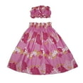 thumbnail image 1 of Hawaiian Print Young Girl Hula Skirts For 5 to 8 Years Old Girls Pa'u Hula Flower Skirts with Matching Top, 1 of 1