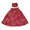 thumbnail image 1 of Hawaiian Print Young Girl Hula Skirts For 5 to 8 Years Old Girls Pa'u Hula White Flower Skirts with Matching Top Set, 1 of 1