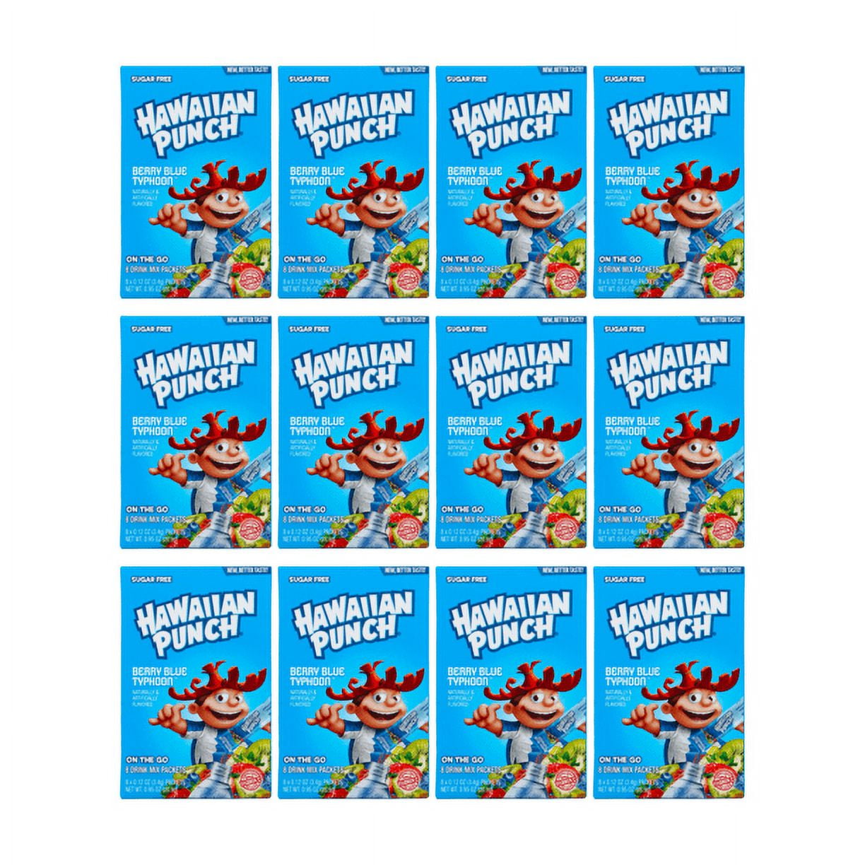 Hawaiian Punch Berry Blue Typhoon Sugar Free Powdermix Drink Mix (8-ct., 12-pack)