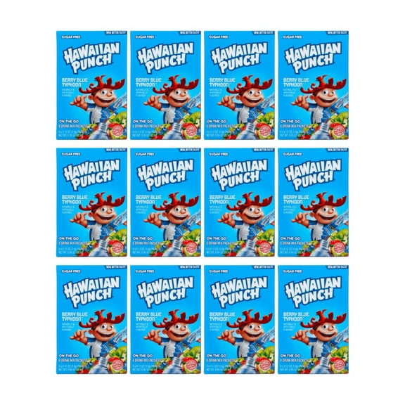 Hawaiian Punch Berry Blue Typhoon Sugar Free Powdermix Drink Mix (8-ct., 12-pack)