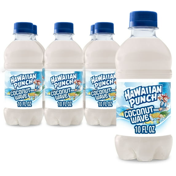Hawaiian Punch Coconut Wave Juice, 10 fl oz, 6 Count Bottles