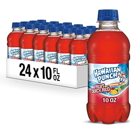 Hawaiian Punch Fruit Juicy Red, 10 Fluid Ounce Bottle, 6 Count (Pack of 4)