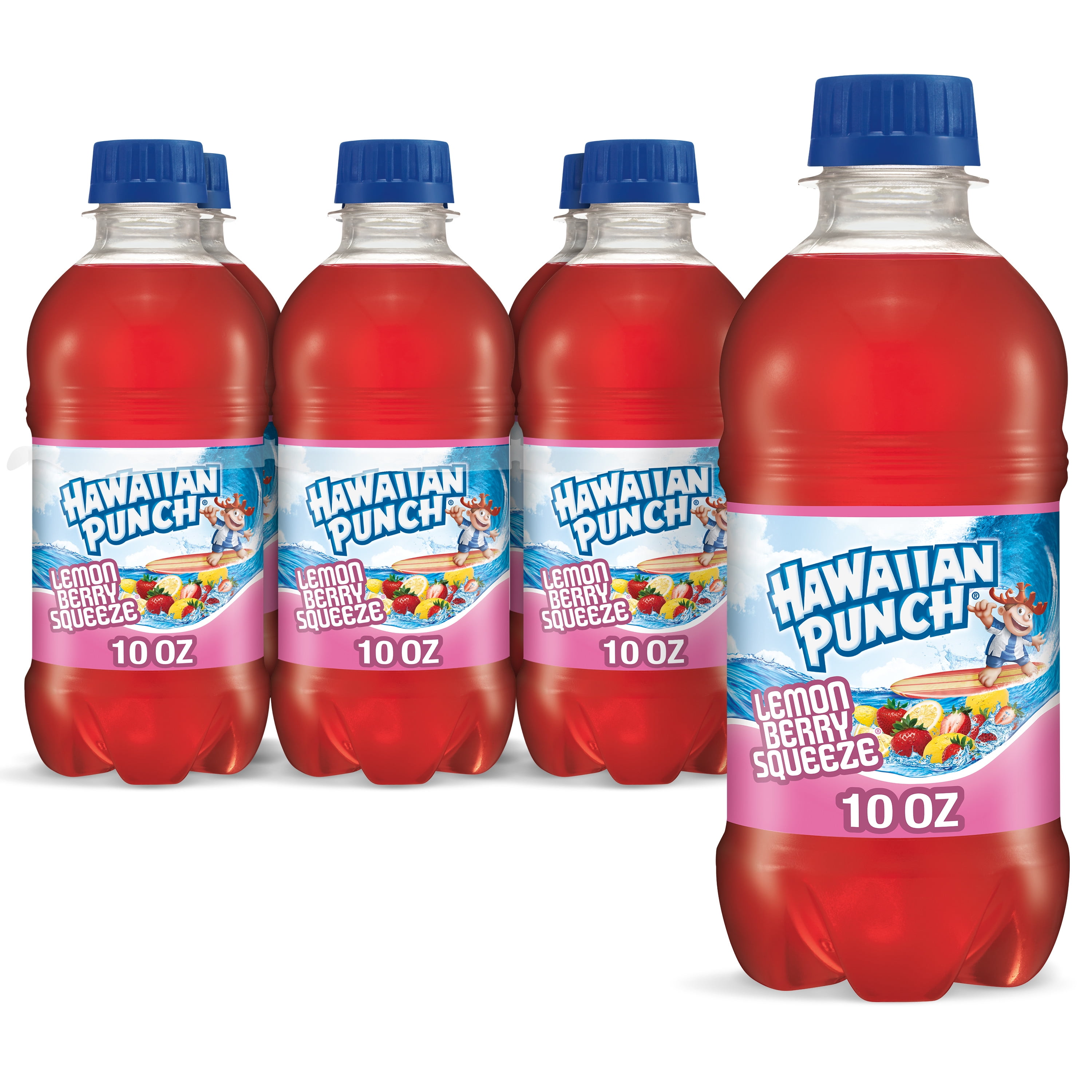 Hawaiian Punch Lemon Berry Squeeze Juice, 10 fl oz, 6 Count Bottles