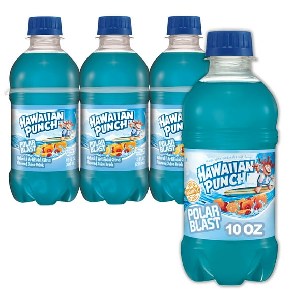 Hawaiian Punch Polar Blast Juice, 10 Fluid Ounce, 6 Count Bottles