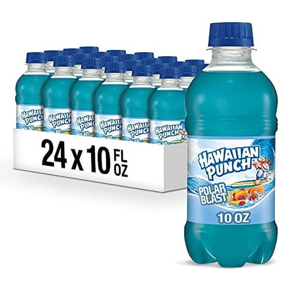 Hawaiian Punch Polar Blast, 10 fl oz bottles, 24 Count (4 Packs of 6)