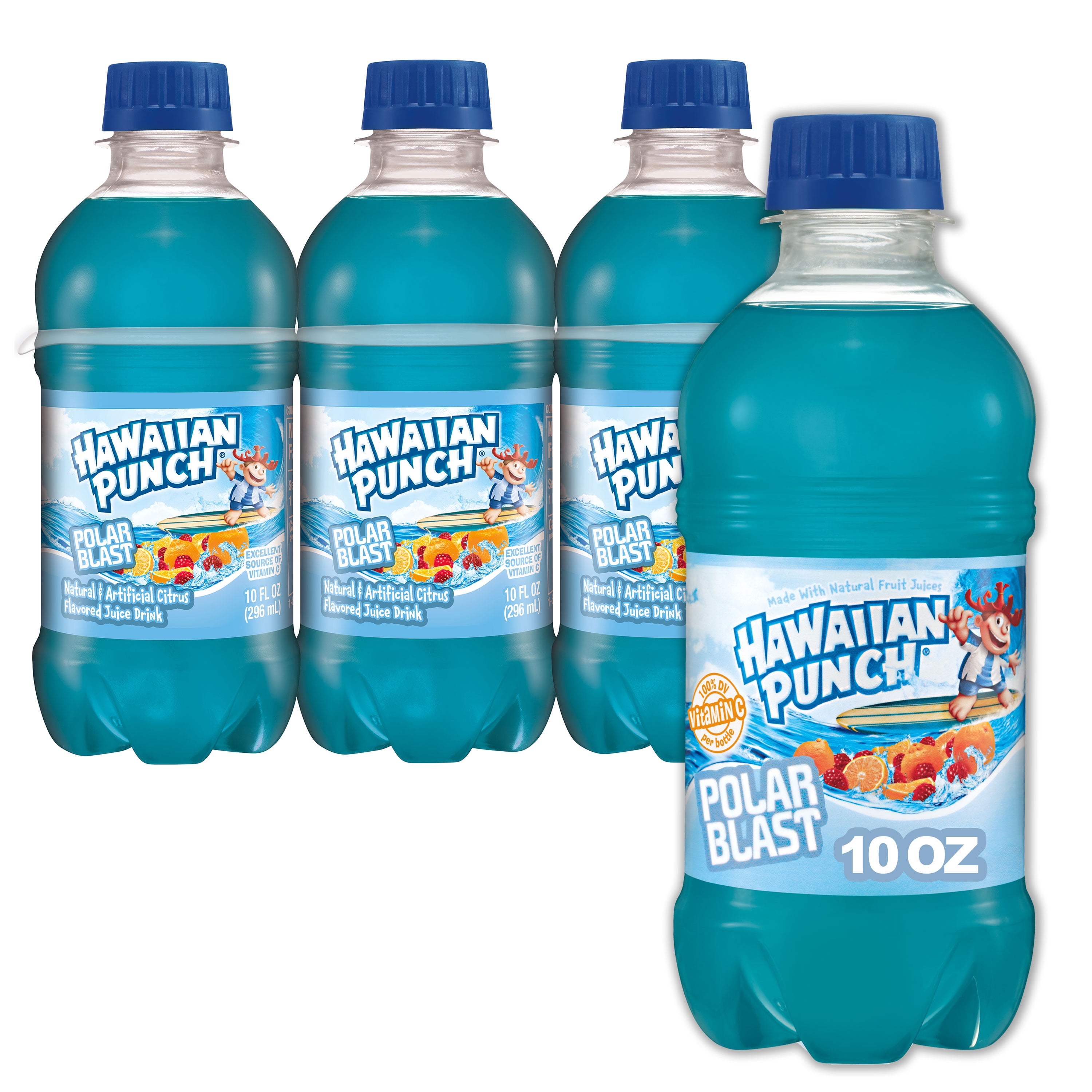 Hawaiian Punch Polar Blast Juice, 10 Fluid Ounce, 6 Count Bottles