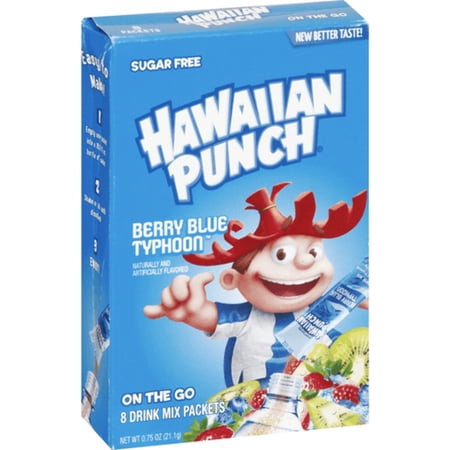 Hawaiian Punch Powder Drink Mix, Berry Blue Typhoon, 8 Stickpacks