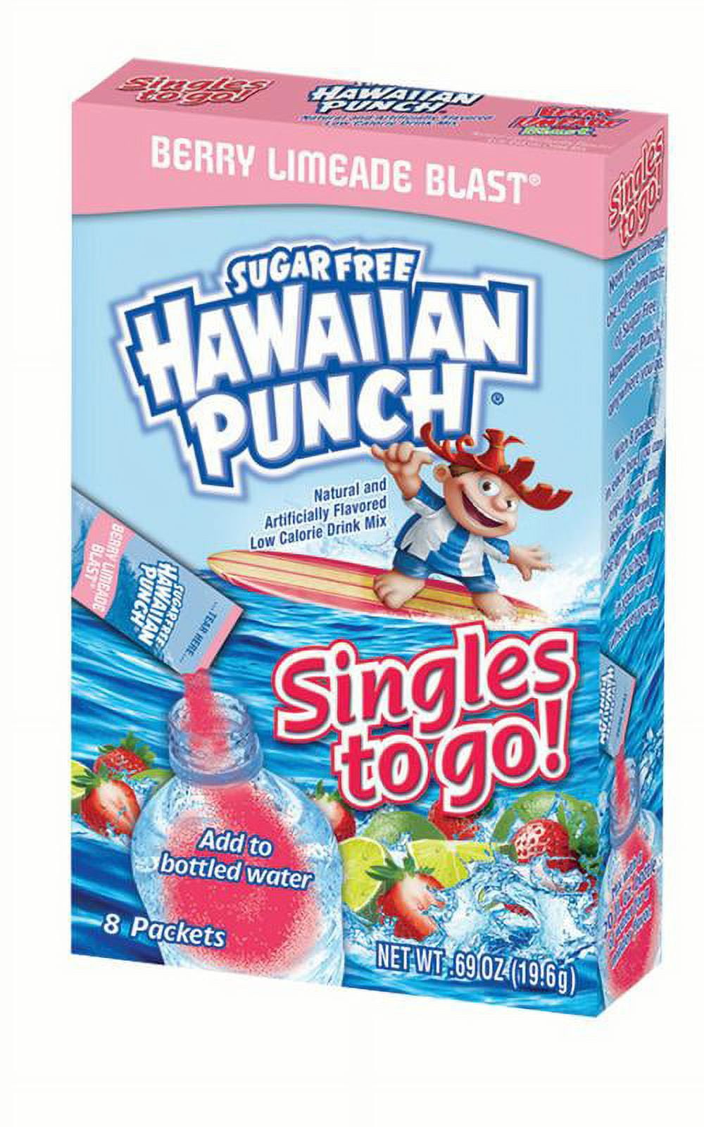 Hawaiian Punch Sugar Free Berry Limeade Drink Mix Packets 069 Oz 8 Count 8084