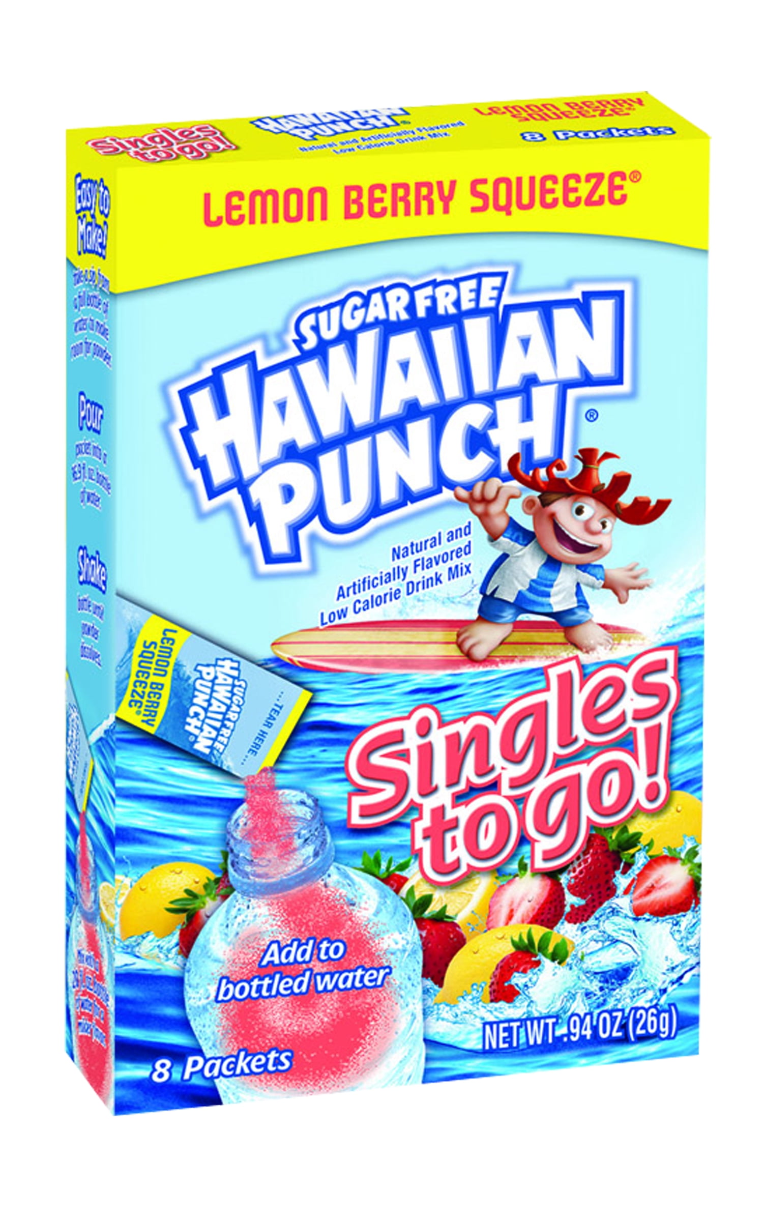Hawaiian Punch SugarFree Lemon Berry Squeeze To Go Drink Mix Singles