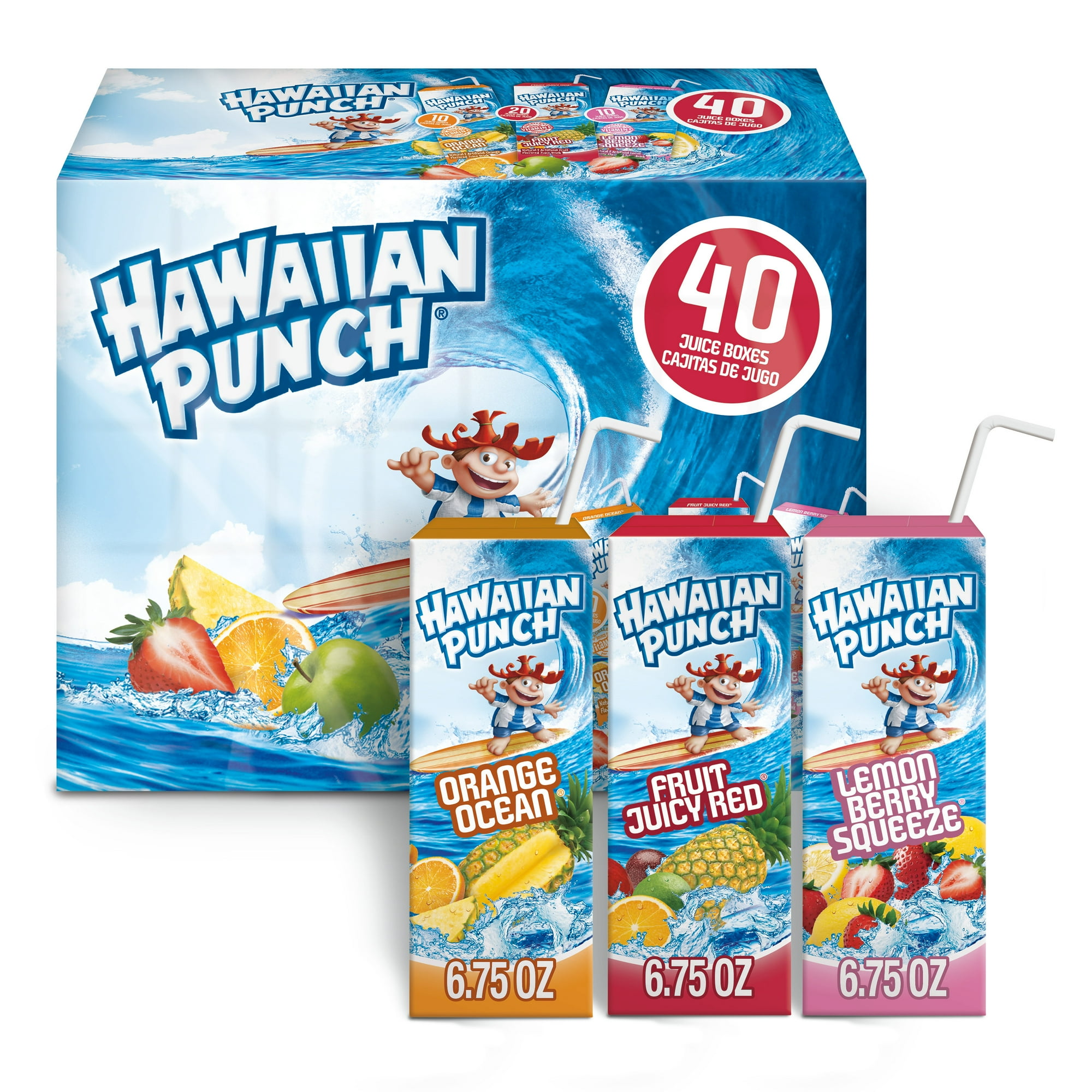 Hawaiian Punch Variety Case Juices, 6.75 Fluid Ounce Box, 40 Count