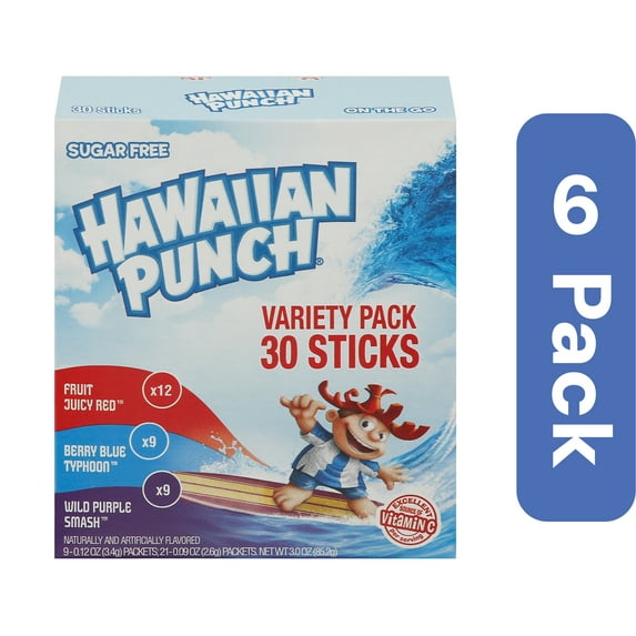 Hawaiian Punch Water Enhancer Variety 3 oz (Pack Of 6)