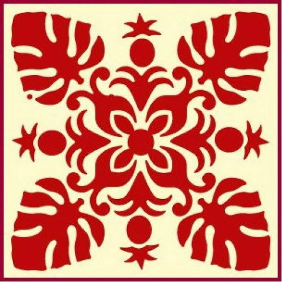 Hawaiian Quilt 5 Stencil - Quilting Stencils Plastic Stencils DIY Decorative Stencil Template Painting Gifts Crafts Laser Cut Mylar Reusable Templates - The Artful Stencil